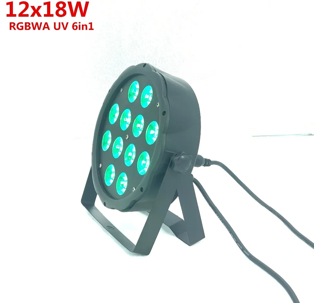 Led Flat Slimpar Rgbwa Uv Light 6In1 Dj Wash Stage Dmx Par 7X12W 12X18W huismerk kopen in de aanbieding