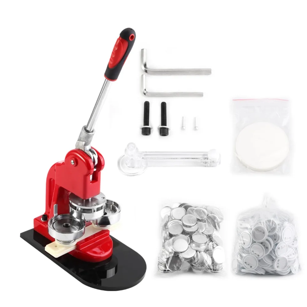 1000Pcs 2.28/" 58mm Top//Bottom Cover Pin Button Parts for Badge Maker Machine