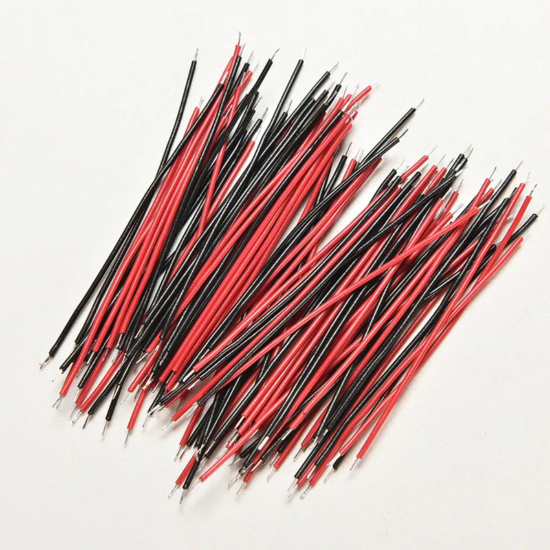 

100Pcs (Black 50pcs Red 50pcs) Kit Motherboard Breadboard Jumper Cable Wires Set Tinned