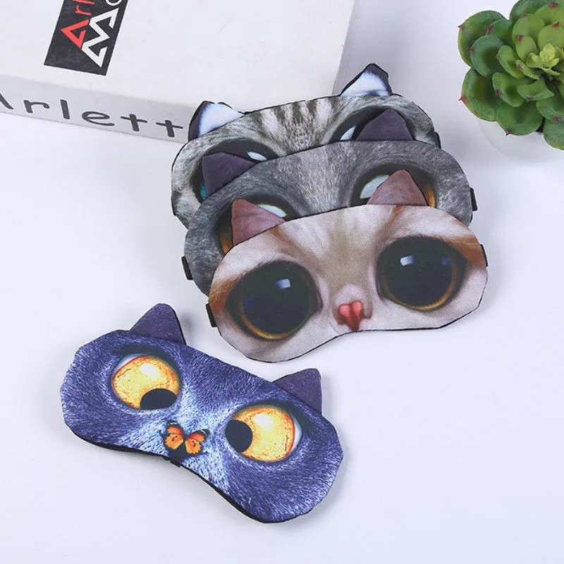 

3D Cute Cartoon Animal Soft Eye Mask Shade Cover Blindfold Rest Sleep Eyepatch Office Work Nap Light Cover Cool Masage Eye Mask