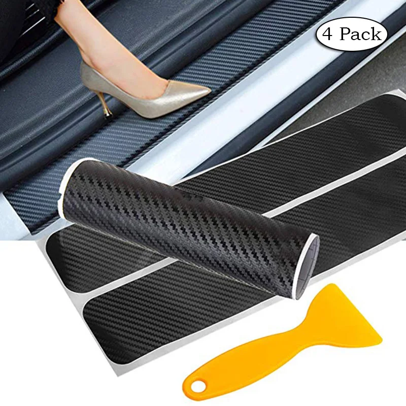 

4pcs Set Car Door Sill Protector Stickers for Toyota Corolla Avensis Yaris CHR For KIA Rio K3 K5 KX5 Focus Cruze Golf Polo