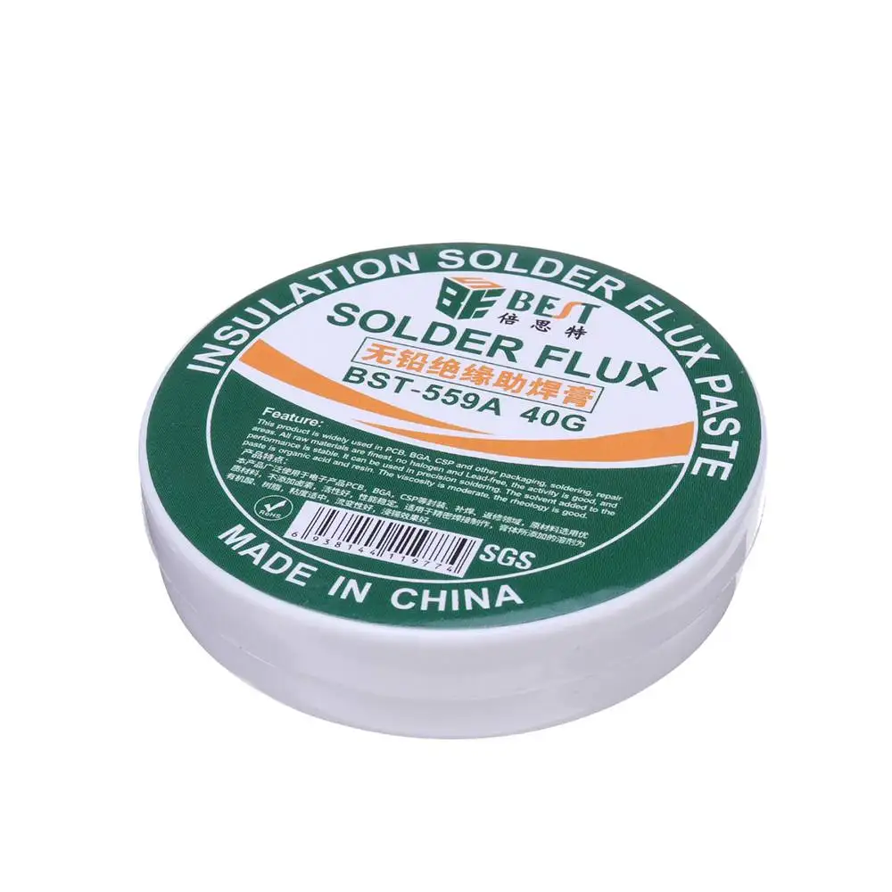 Лучший BST-559A 40 г изоляции флюс паяльной пасты BGA PCB радиокоммутаторы Сварка пайки гель Инструмент