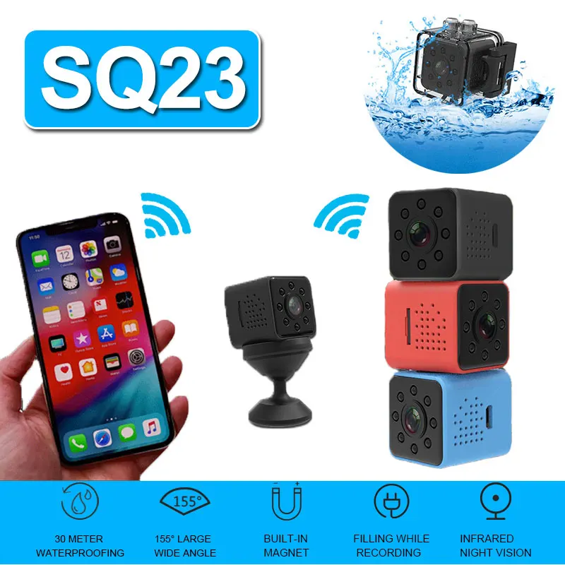 Мини камера SQ23 SQ13 SQ12 SQ11 1080P с функцией ночного видения|Компактные видеокамеры| |