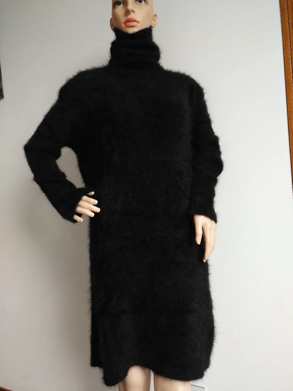 Женский норковый кашемировый свитер, вязаный свитер, длинный свитер, Женское пальто,, JN461
