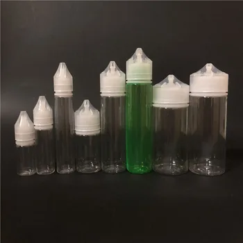 

E cig e juice e liquid plastic eye dropper Bottles 10ml 15ml 30ml 50ml 60ml 100ml 120ml clear transparent chubby gorilla bottle