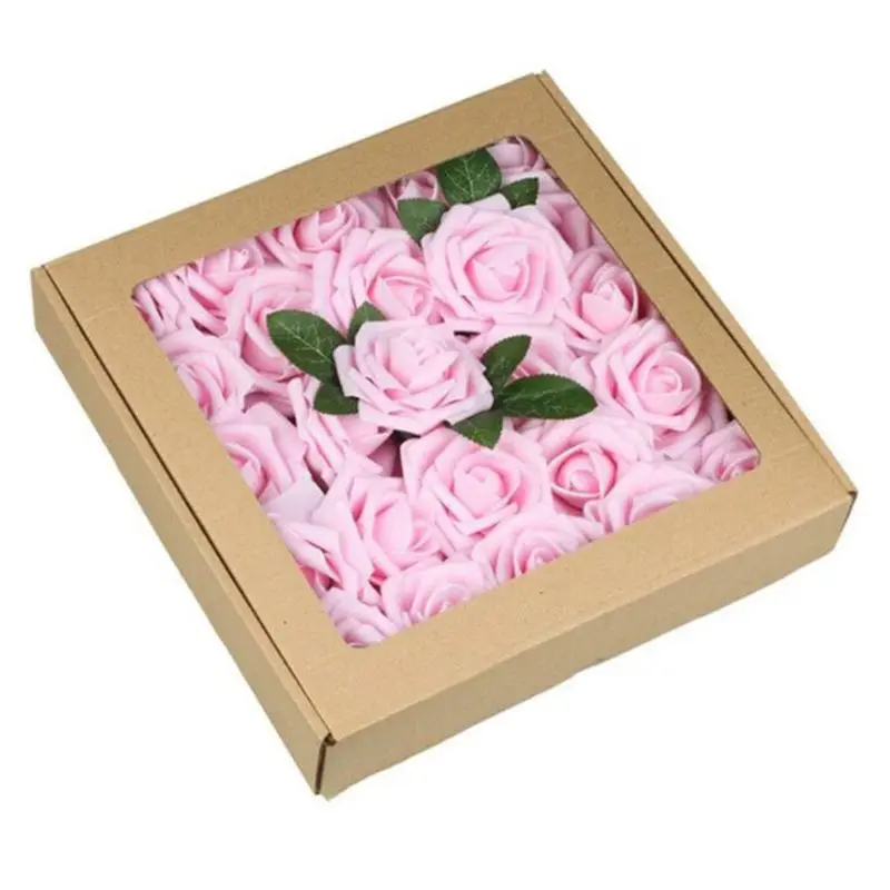 Искусственные цветы, искусственные розы, 50 шт., для самостоятельного изготовления свадебных букетов, Центральные элементы, вечерние украшения для детских праздников