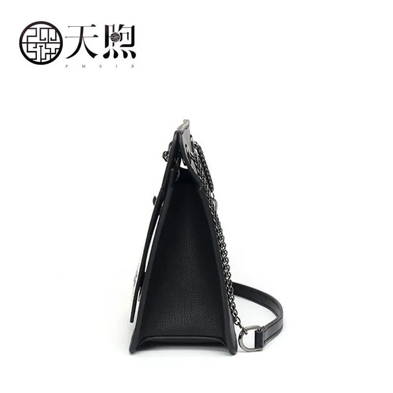 Chaîne Cuir Sauvage And White Bandoulière À Sac Femmes En Main Nouvelles Sacs De 2019 Mode Marque Pmsix Black D'impression Luxe XPOpq