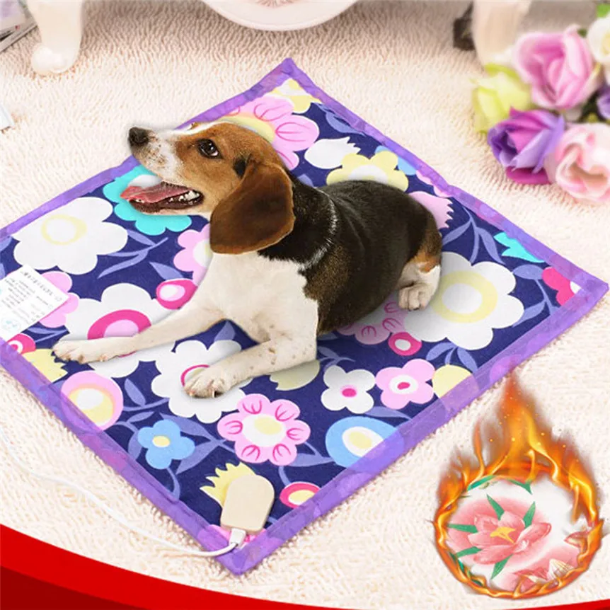 

New Dog Cat Pet Warm Pad Electric Heated Heater Pad Mat Bed 40*40cm Free Shipping Drop Shipping 70921