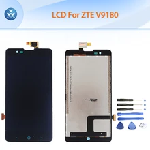 AAA LCD For ZTE Red Bull V5 U9180 V9180 N9180 LCD display touch screen digitizer assembly 5 inch black pantalla repair+tools