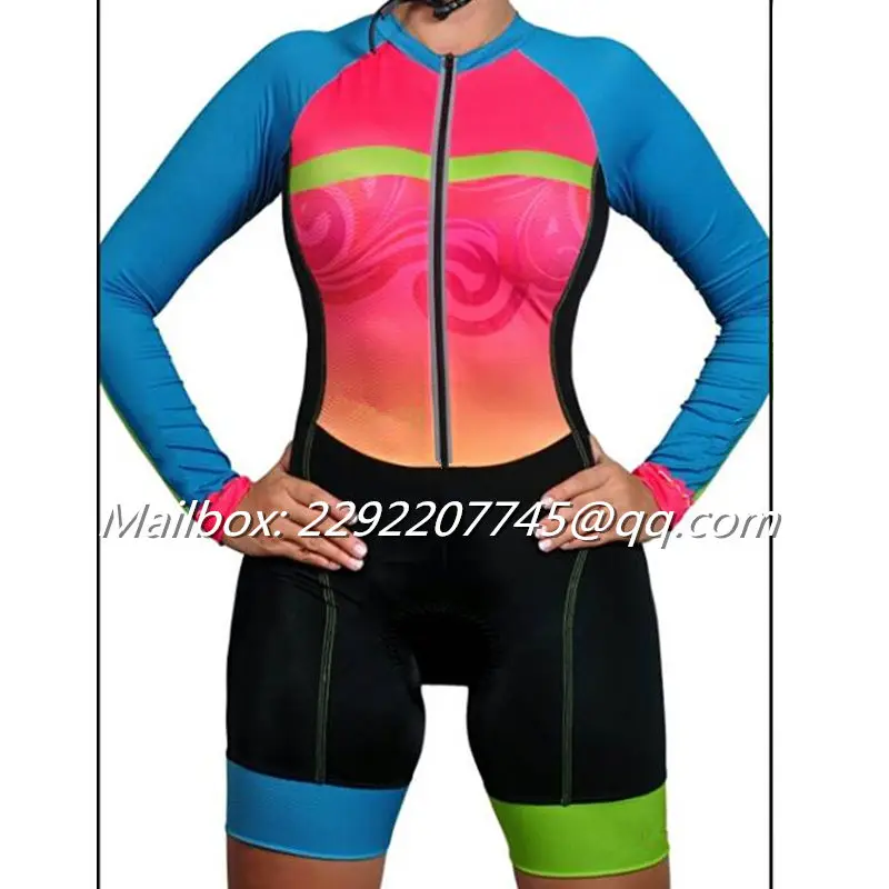 Kafitt женский облегающий костюм с длинными рукавами на заказ Frenesi боди костюм для триатлона велосипедная одежда ciclismo maillot одежда для плавания и бега - Цвет: Triathlon 07