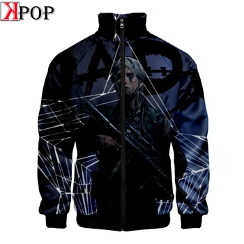 

Death stranding 3D Stand collar zipper raglan 3D jacket New arrival stranger things Streetwear Korean Harajuku Joggers Jacket