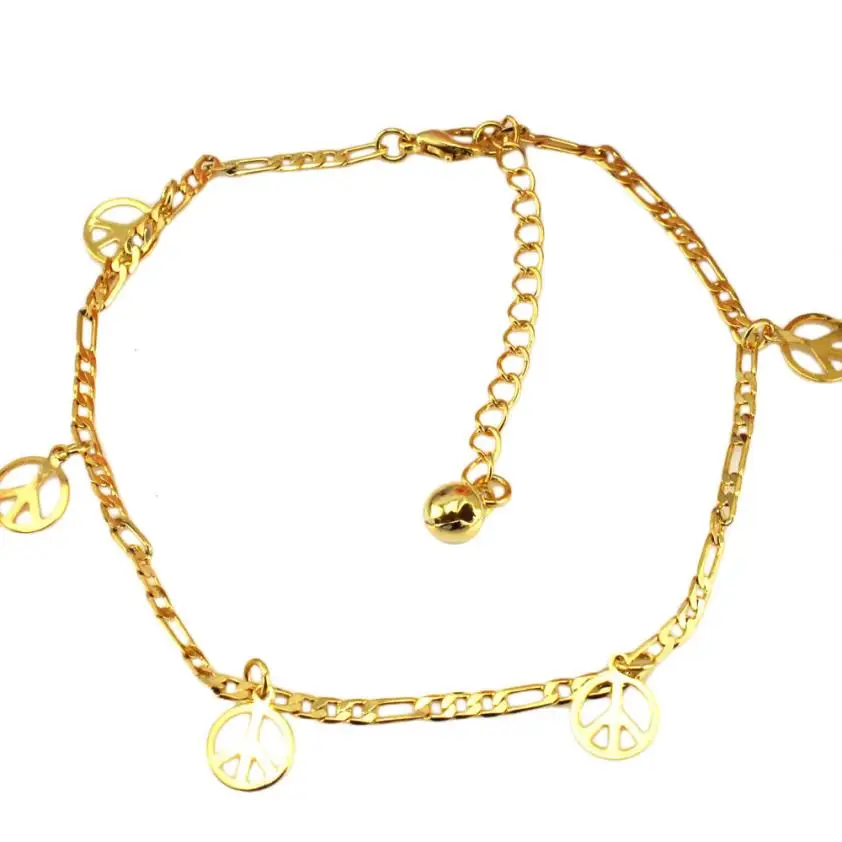 

OTOKY Brand New And High Quality Peace Sign Women Ankle Bracelet Barefoot Sandal Beach Foot Jewelry Jul26