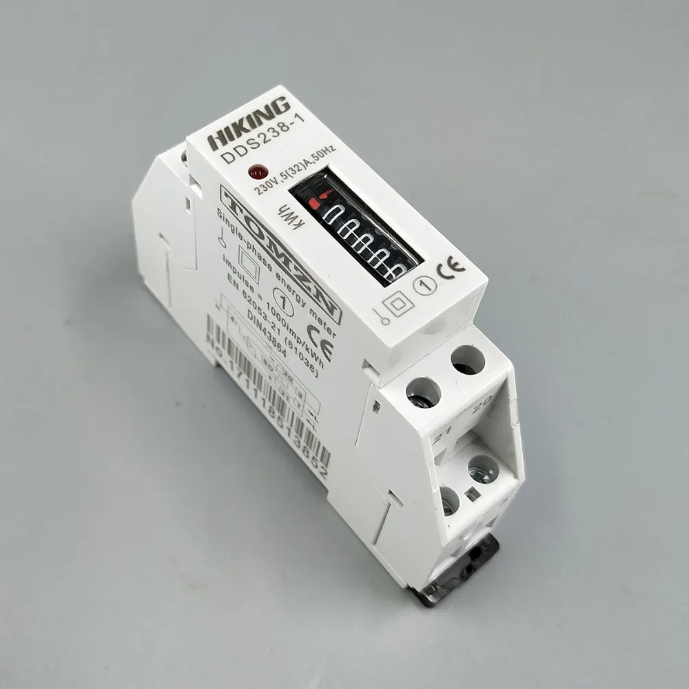 5(32) A 50 HZ 230 V однофазный din-рейку Ватт час din-рейку счетчик энергии с шаговым двигателем ИМПУЛЬСНЫЙ аппарат disply