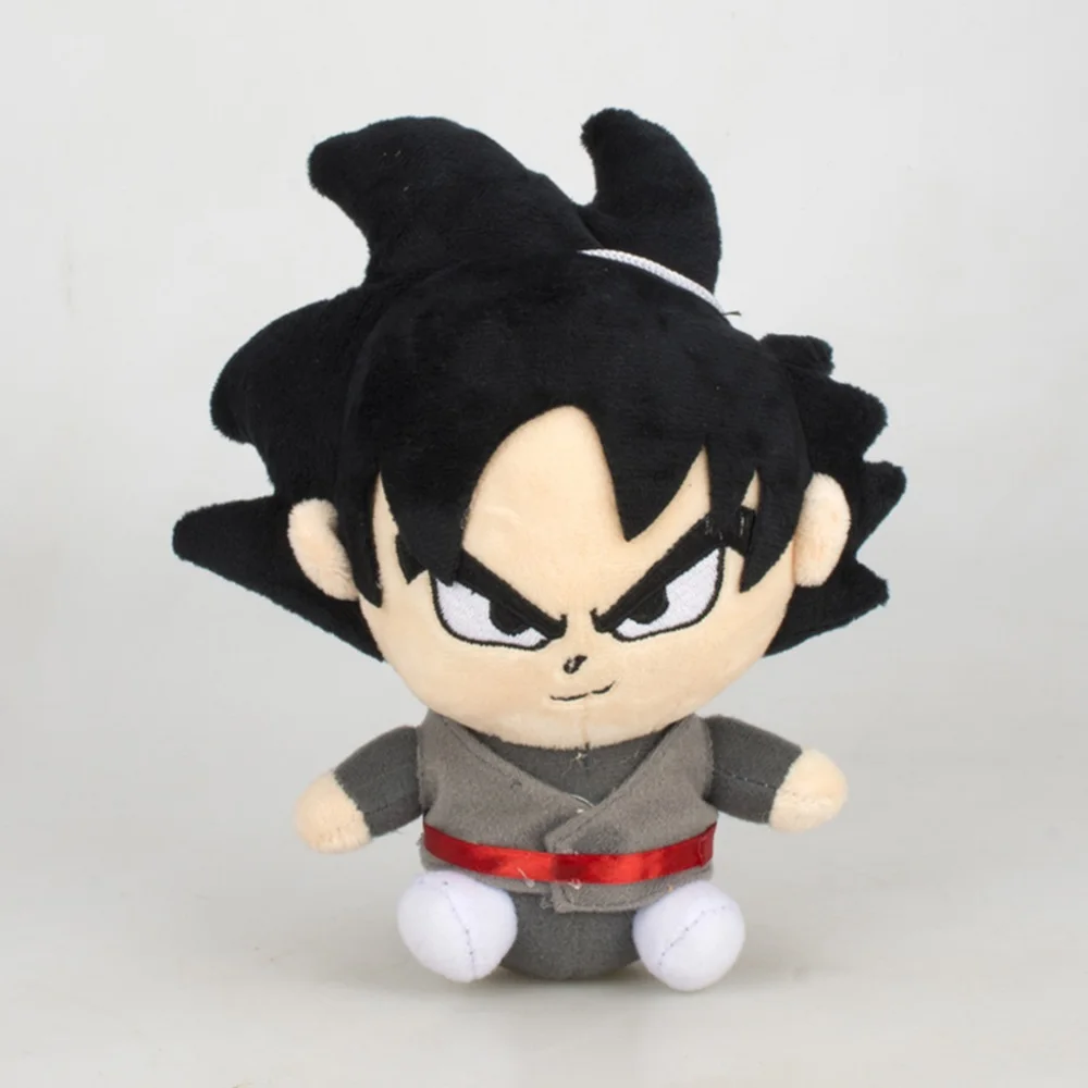 EMS 100/Лот 18 см DRAGON BALL Goku Kakarotto Majin Buu Piccolo Vegeta мягкие подарки плюшевые кукольные фигурки - Цвет: Black Hair Goku
