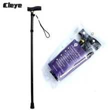 

Cleye New Arrival Old Man Trekking Cane Aluminum Alloy Folding Adjustable Telescopic Stick Telescoping Baton Camping Trip Baton