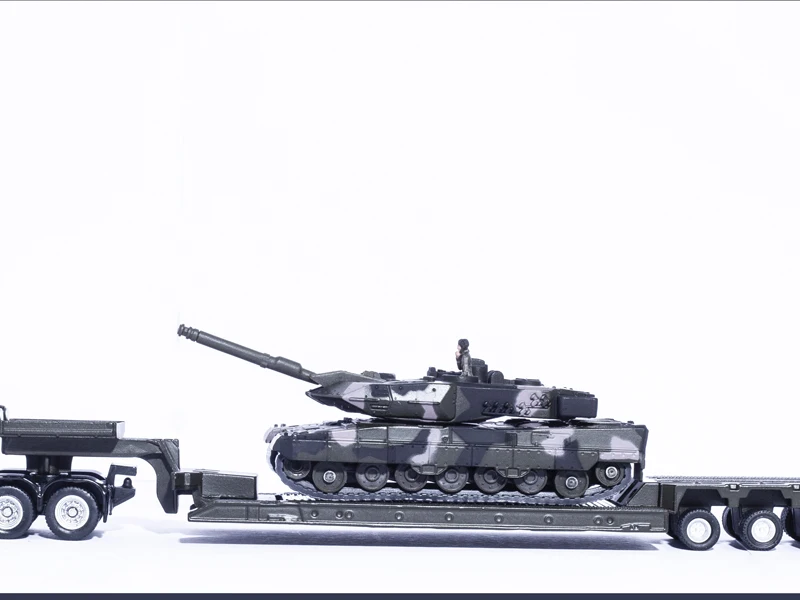 

1:87 SIKU 1872 Tieflader mit Panzer Low loader with tank Surbaisse avec char Diecast Car Model
