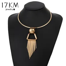 17 км винтажная кисточка золотого цвета ожерелье-чокер s для женщин массивное ожерелье с подвеской модное женское украшение для вечеринки Прямая поставка