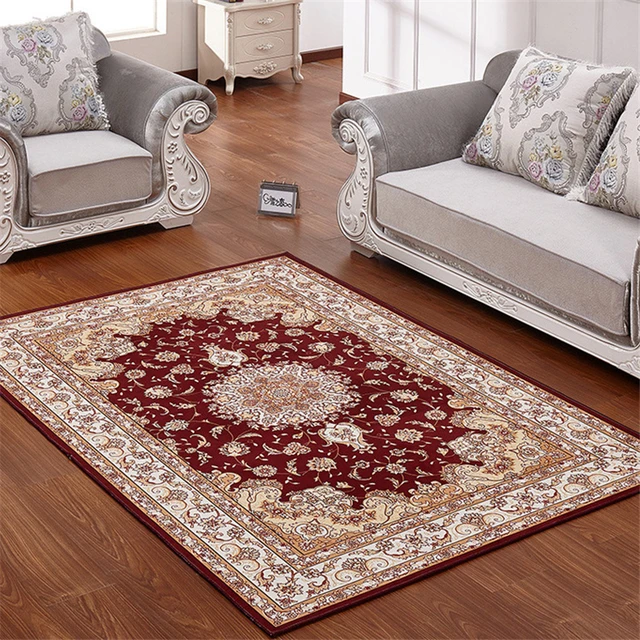 europe classic red carpets polyester fabric pray rug for parlor