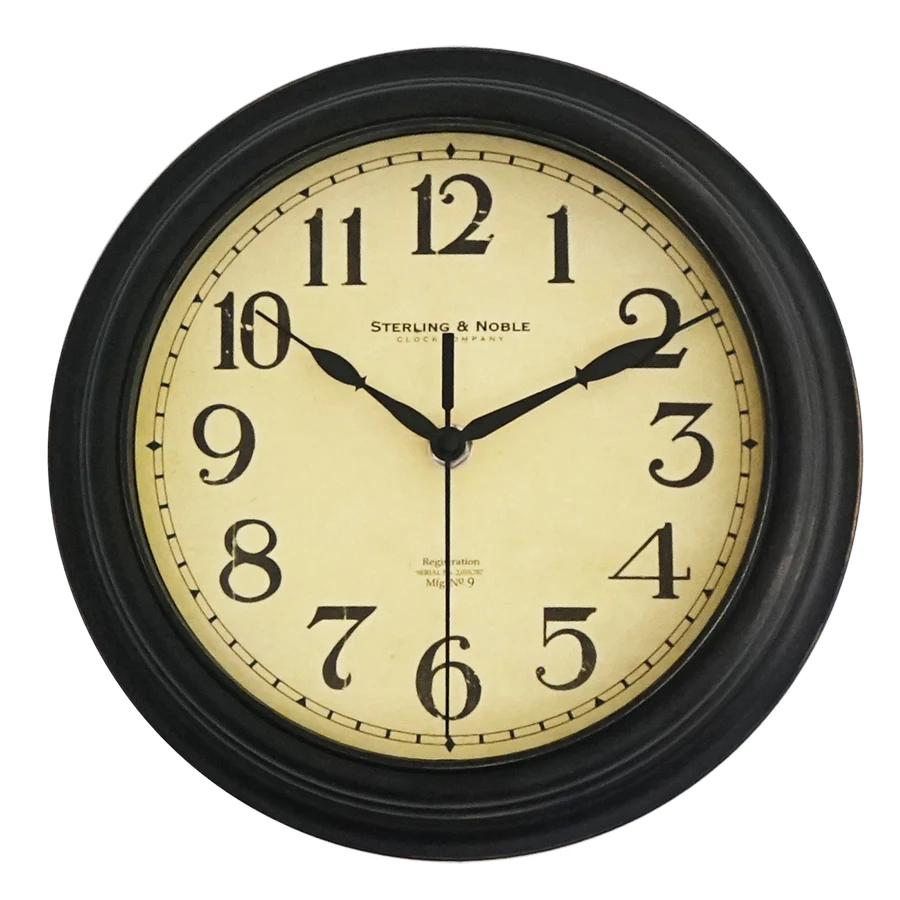 10inch clocks fashion brief clock sitting room mute wall clock vintage quartz clockin Wall