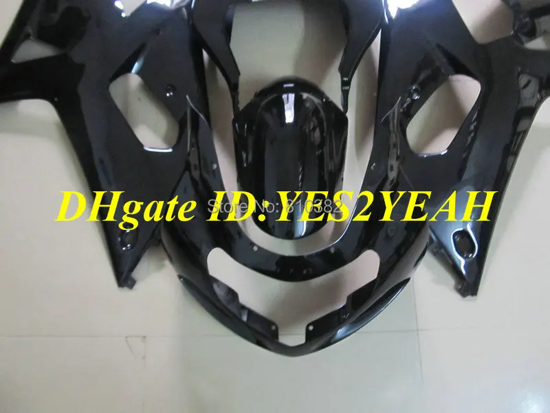 Набор обтекателей для GSXR600 750 01 02 03 GSXR 600 GSX R750 K1 2003 2001 2002 полностью глянцевый черный