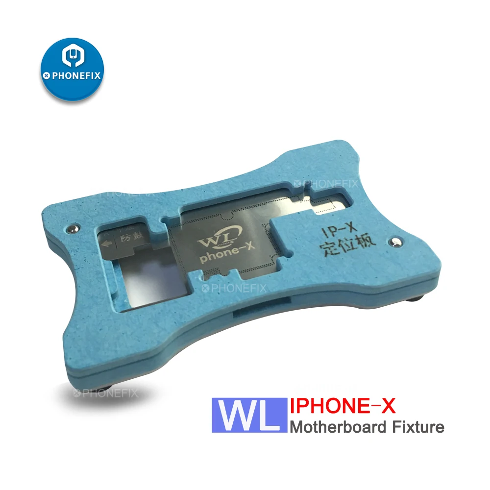 

PHONEFIX WL Middle-level Board Planting Tin Reballing Stencil Template Location Fixture for iPhone X Motherboard Repair Platform