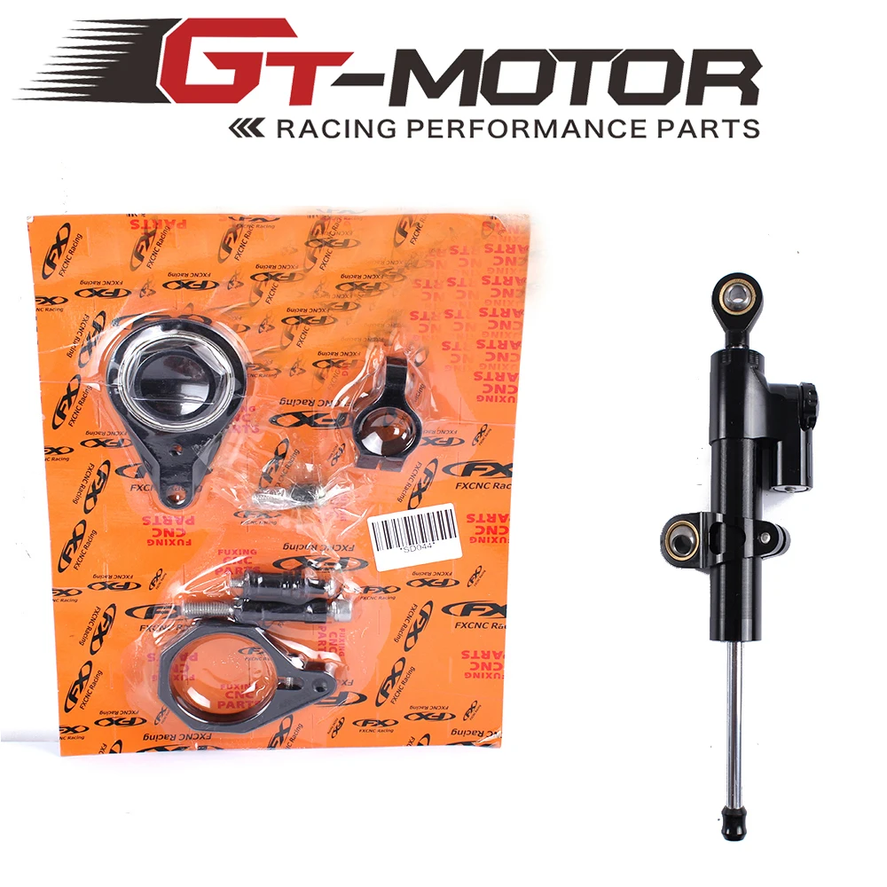

GT Motor - Motorcycle Full set CNC Steering Damper Stabilizerlinear Linear Stabilizer Bracket kit for SUZUKI GSXR600 2006-2010