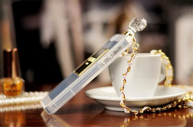 Hot High Puality Perfume Bottle Lanyard Chain TPU Case Handbag Case Cover For iPhone 13 12 11 Pro MAX 6 6S 7 8 Plus X XR XS Max iphone 13 pro max case