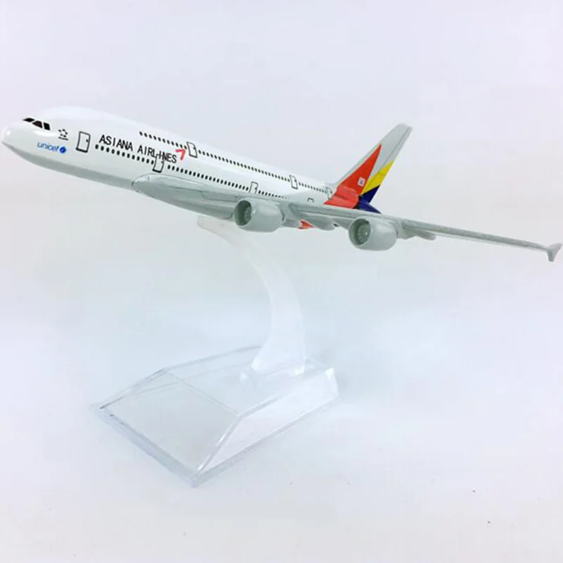 

Korea ASIANA Airlines Airbus Model A380 14CM 1:400 Alloy Collectible Display Toy Airplane Aircraft Model Collection Decoration