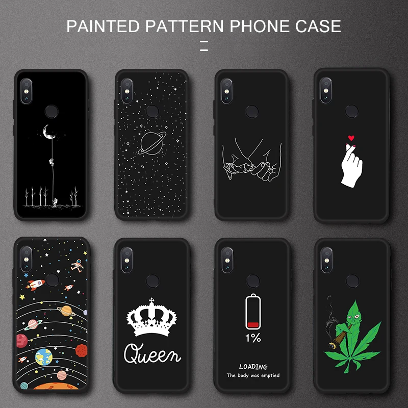 Silicone TPU Phone Case for Xiaomi Redmi Note 6 5 Pro 7 8 6A 5A S2 Lovely Space Pattern Painted Plus 4X|Бамперы| |
