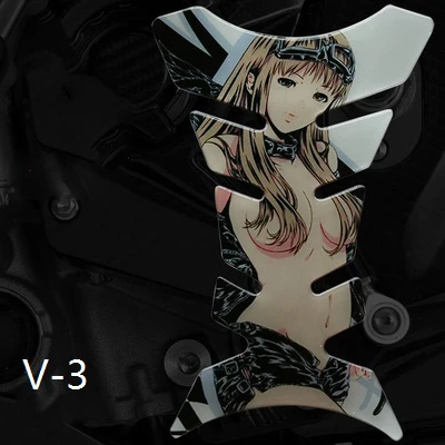 

Reflective 3D Motorcycle Tank Sticker Sexy girl Fuel Protector Pad Cover Decoration Decal for Honda Yamaha