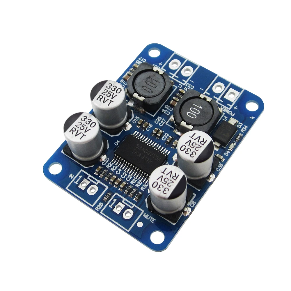 

HAILANGNIAO 10pcs TPA3118 PBTL mono digital amplifier board 1X60W 12V 24V POWER AMP
