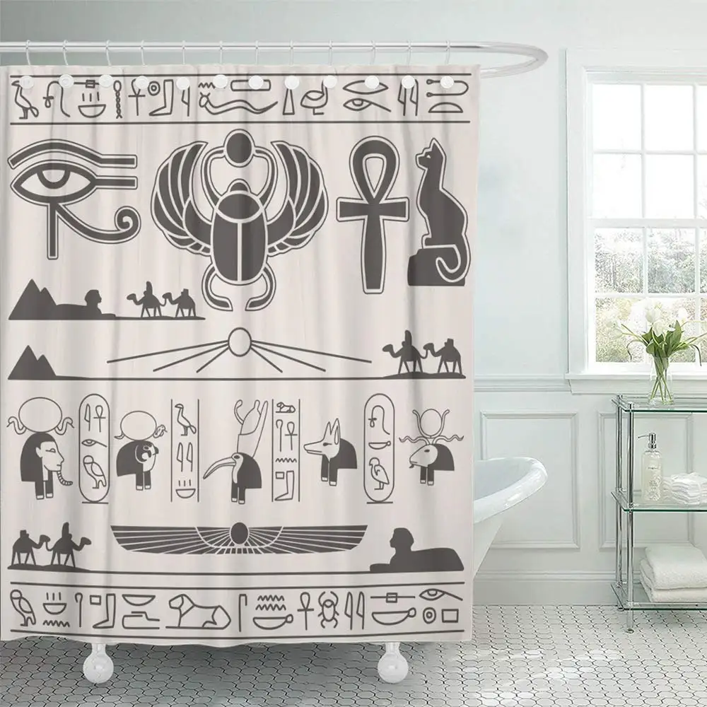 Waterproof Adjustable Polyester Fabric Egypt Egyptian Design Border Eye