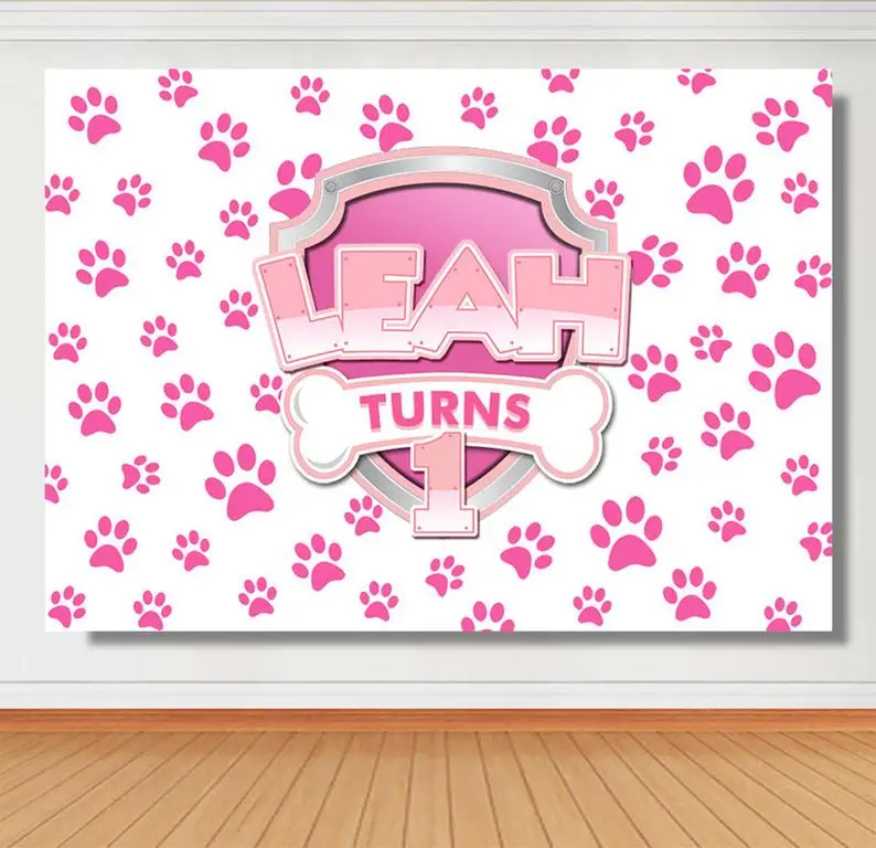 

custom one year dog happy birthday baby child photo background photography backdrops quality vinyl