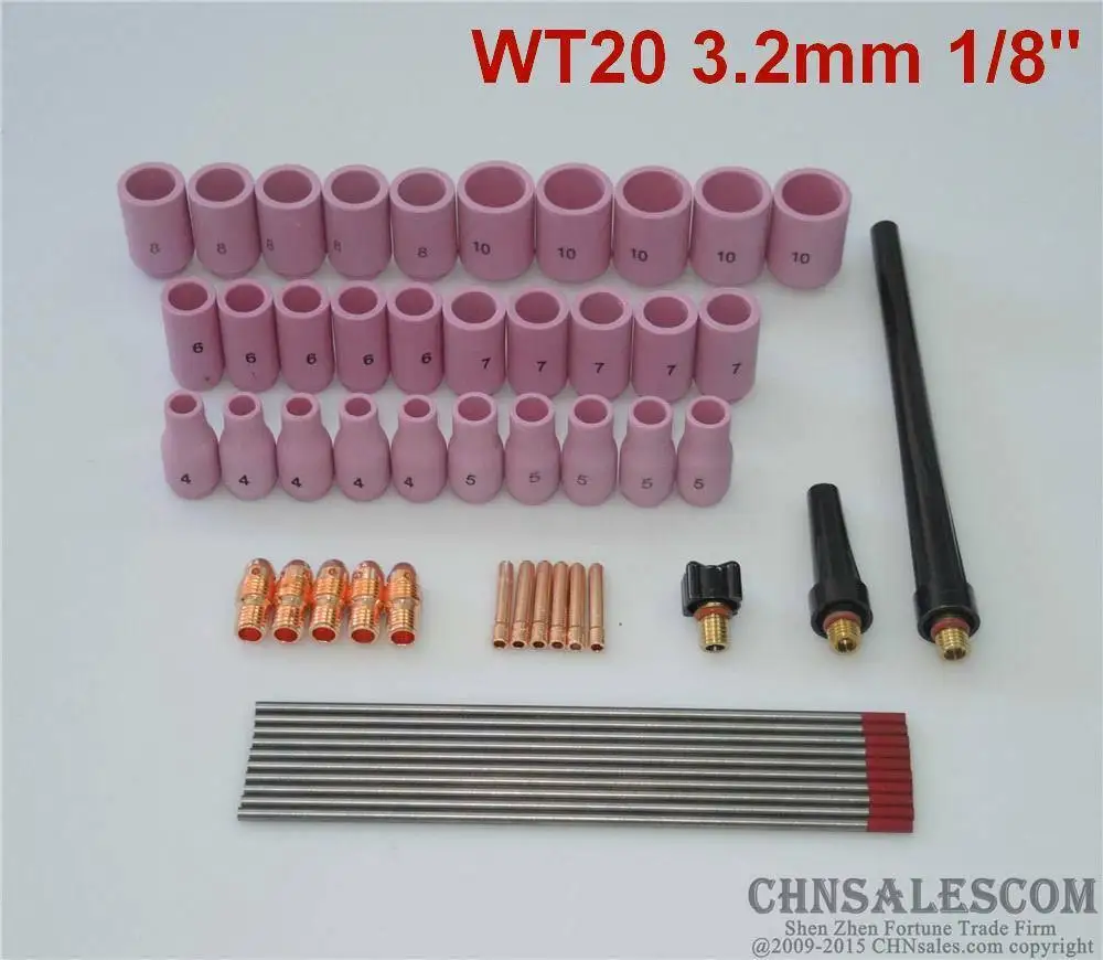 CHNsalescom 53 шт. набор для сварки TIG сварофонарь WP 9 20 WT20 1/8&quot|Сварочные сопла| |