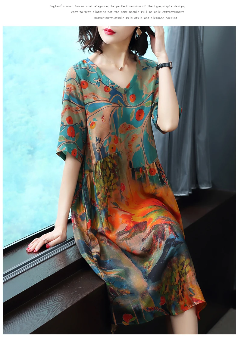 Luxury genuine silk soft dress Clearance
