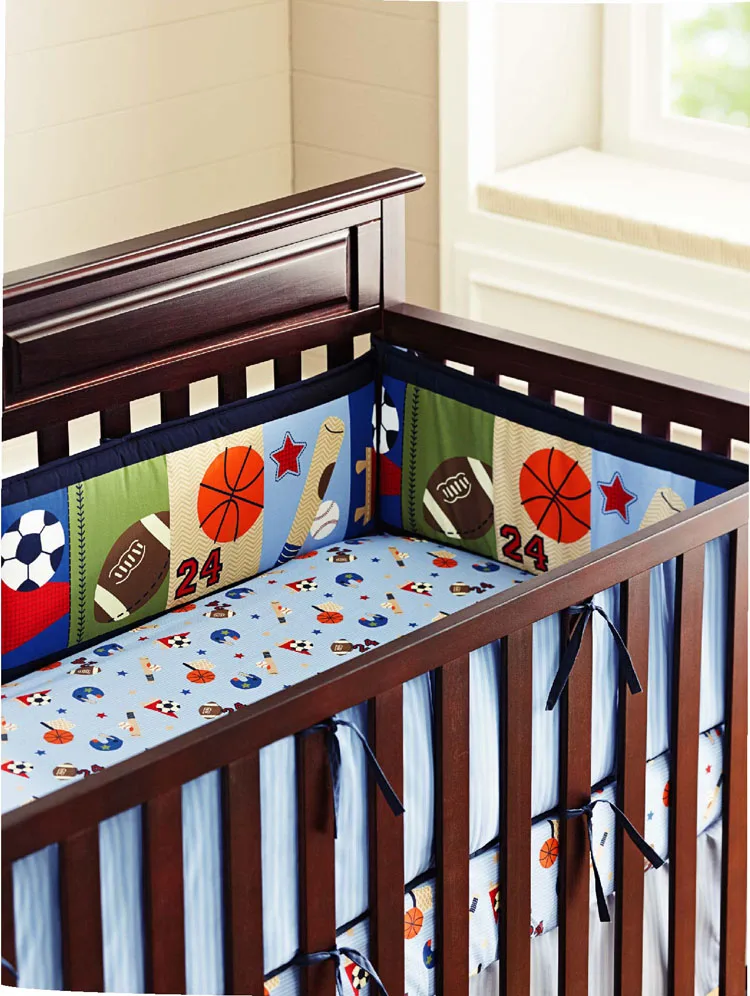 Promotion! 5PCS Embroidery Baby Bedding Set In The Crib, Baby Bed Set
