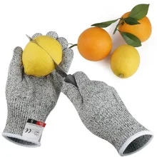 1Pair Cut Resistant Gloves Hppe Anti-Cut Glove Working Gloves Protective Finger Kitchen Men Wear-Resistant Safety Gloves S-Xl