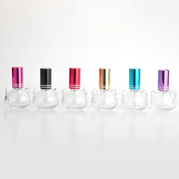 

New Style 10ML Mini Cute Porable Glass Perfume Bottle With Spray Empty Parfum Case For Women