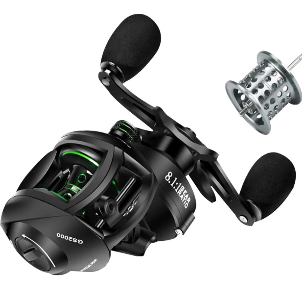 Baitcasting катушка 8 1: 1 12 + 1BB бас Рыболовная кг Макс Перетащите Левая Правая рука