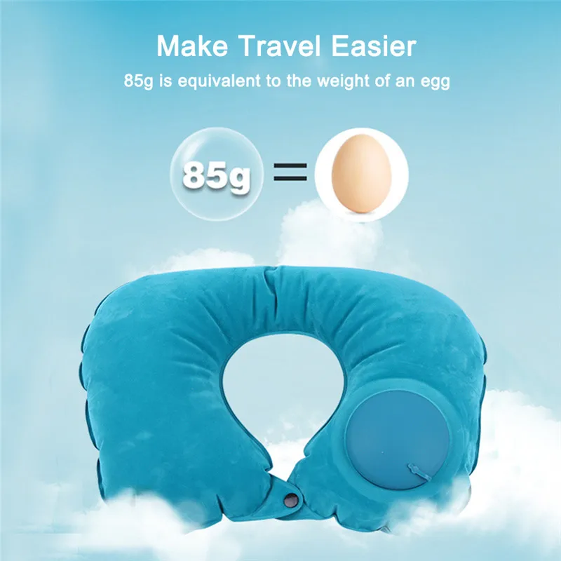 

U-Shape Travel Pillow Neck for Airplane Inflatable Neck Pillow Travel Accessories Comfortable Pillows for Sleep Home Textile