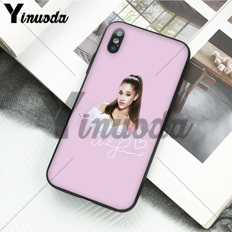 Yinuoda Ariana Grande прекрасный дизайн аксессуары для телефонов Чехол для iPhone 8 7 6 6S Plus 5 5S SE XR X XS MAX Coque Shell - Цвет: 9