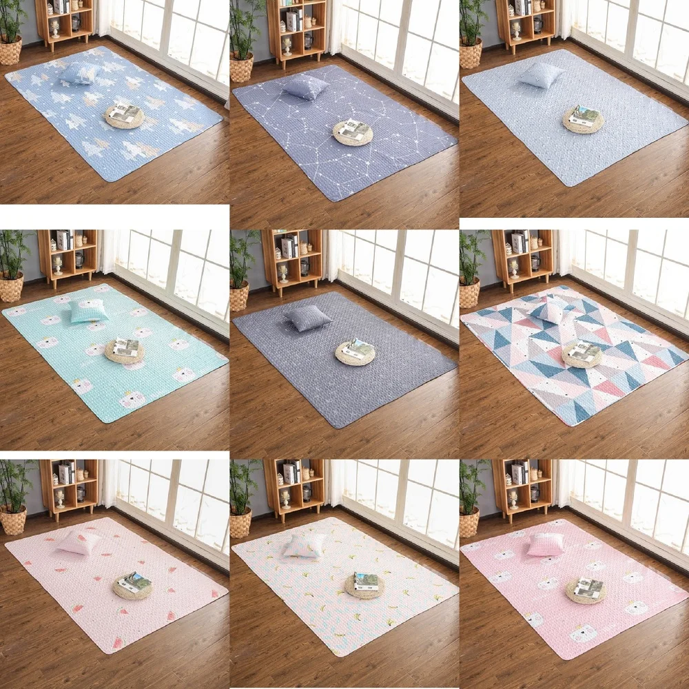 Style nordique multi-fonctionnel bébé jouer tapis coton couverture Pad décoration de la maison tapis tapis enfants lit chambre décor Photo accessoires