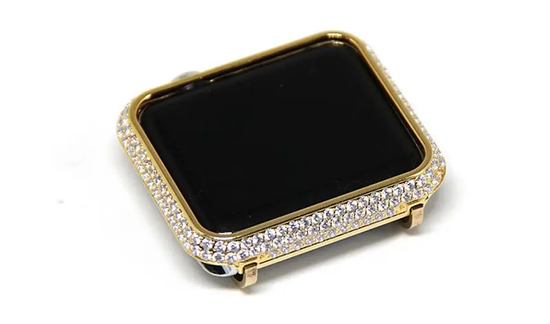 For Apple watch case Protective Shell Hand Made by Crystal Diamond Cover Style (5)