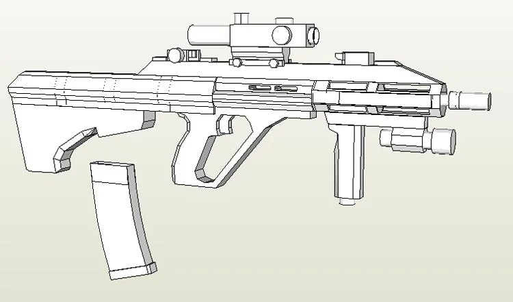 CS Steyr Aug-a3 3D бумажная модель ручной работы незапутанные игрушки