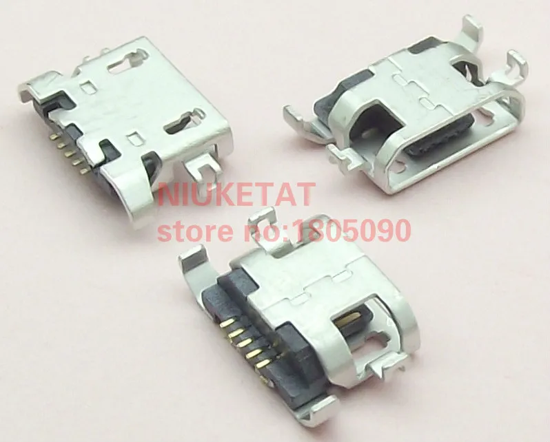 100 pcs Micro 5pin USB placa pesado 1.28mm nenhum lado boca Plana sem curling lado Feminino Conector Para O Telefone Móvel Mini USB Jack