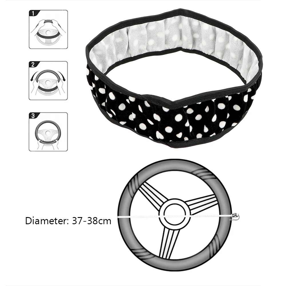 LEEPEE, автомобильный Стайлинг, эластичный, противоскользящий, руль, плюшевый, чехол на руль, автомобильные аксессуары, авто украшение интерьера