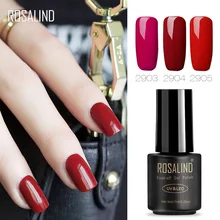 ROSALIND гель 1 S 7 мл красный цвет серии цветной УФ-гель для наращивания акриловый лак для ногтей для украшения ногтей накладные Советы Гель продлевающий половой акт лак