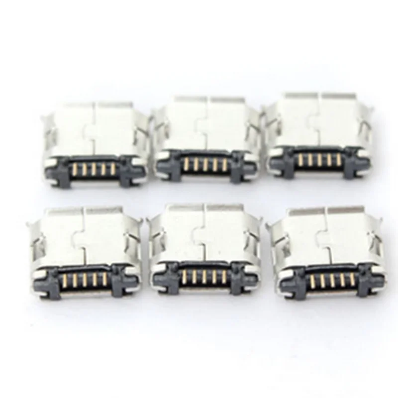 100pcs Mayitr Micro USB 5 Pin Socket Connector Female Type B SMT Placement SMD DIP Connectors