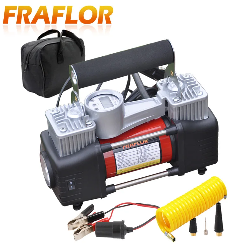 Heavy Duty 2 Cylinder 12V 150PSI Car Tyre Auto Tire Inflator Pump Air  Compressor