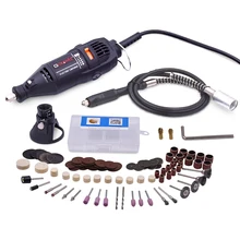 220V 130W Mini Drill Electric Power Tools Dremel Style Drill Machine Rotary Tools with 100pcs Dremel Accessories Drill Bits